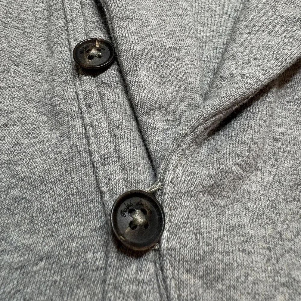 Polo Ralph Lauren Cardigan Sweater Mens Large Gray Fleece Shawl Collar Button